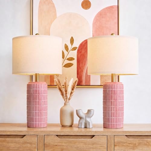 23" Ceramic Table Lamps for Living Room (2 Count)