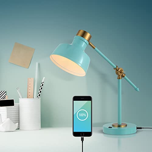 Allegra Metal Task Desk Lamp USB Port 18.5"