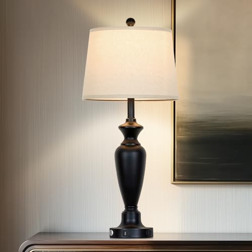 30" Tall Black Table Lamp