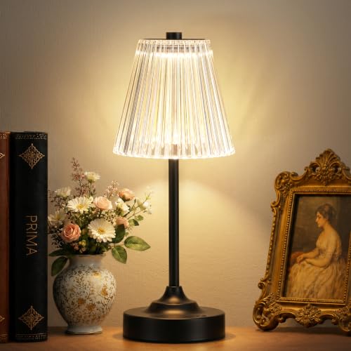 Black Cordless Rechargeable Table Lamp