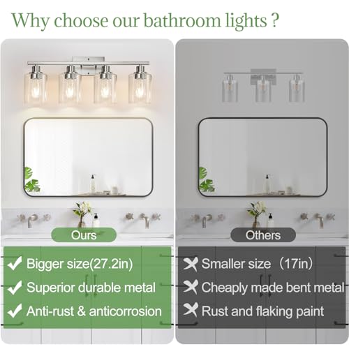 4 Light Bathroom Light Fixtures