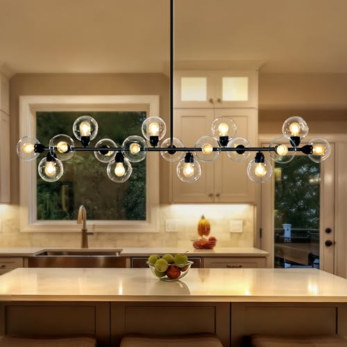 75'' Linear Chandeliers for Dining Room Extra Long Sputnik Chandelier