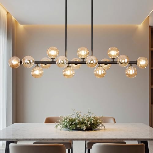 Large Linear Chandeliers for Dining Room Kitchen Island