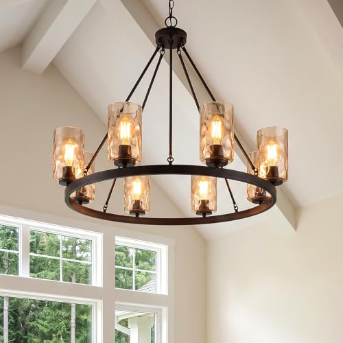 6 Pack Amber Glass Lamp Shade Replacements