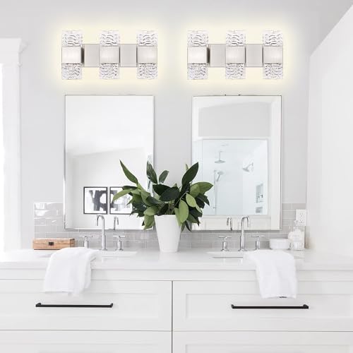 3 Light Brushed Nickel LED Vanity Light Bar