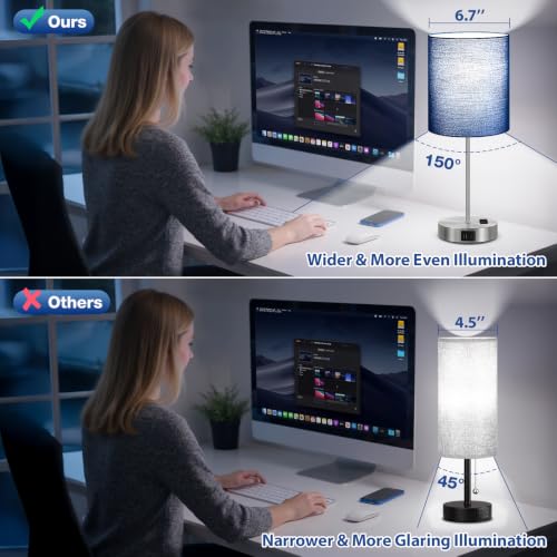Touch Lamps for Bedroom Set of 2 (2 Count)
