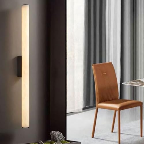 Spanish Natural Marble Wall Sconces Strip Alabaster Wall Lighting All Copper Indoor Nordic Sconce Wall Lamps for Bedroom Staircase Living Room Corridor