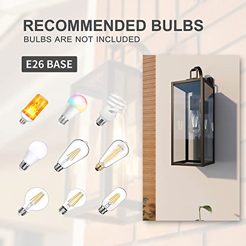 Large Size Outdoor Wall Lights (2 Count)
