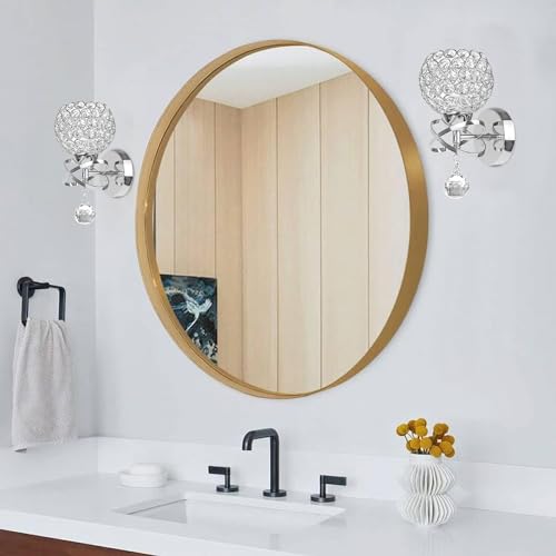 Silver Crystal Sconces