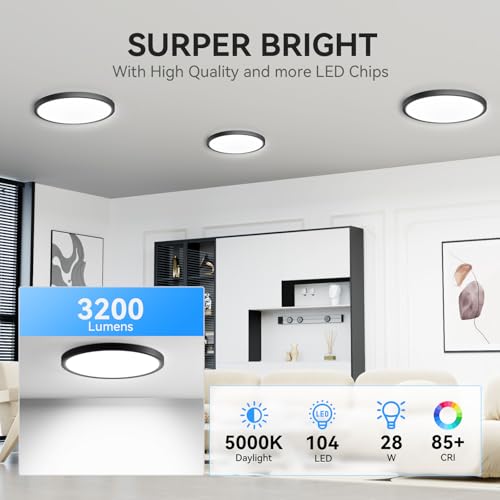 Two Pack 3200lm LED Flush Mount Ceiling Light