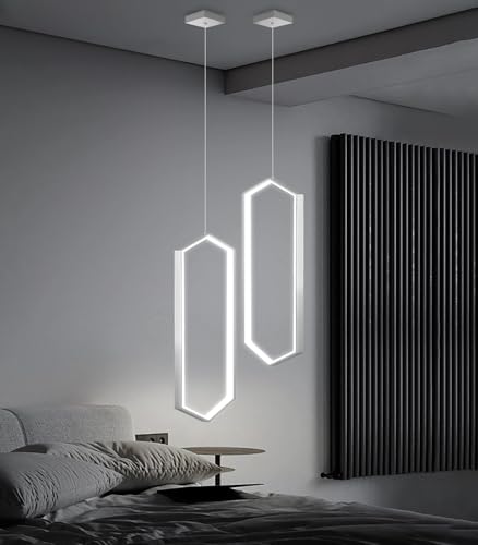 Ring Dimmable Pendant Lighting Adjust LED Mini Chandelier Ceiling Light Fixtures for Kitchen Island Dining Room Living Room Bedroom Hallway Silver