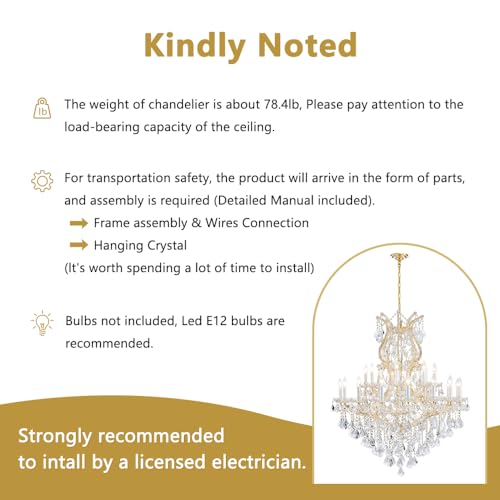 Large Gold Modern Crystal Chandelier Light Fixtures