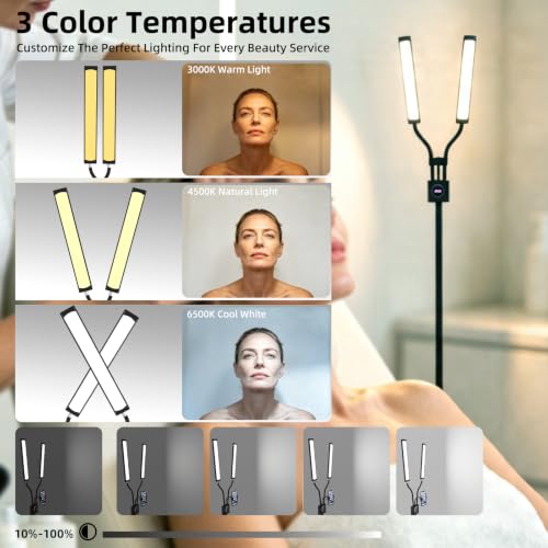 Lash Light Adjustable Height Dual Arms 30W LED Esthetician Lamp