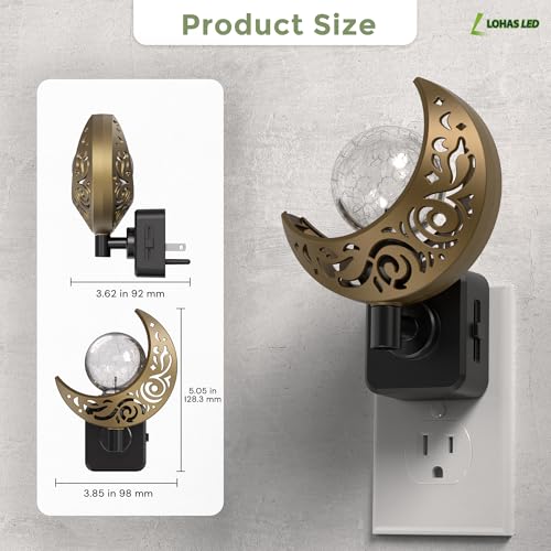 Night Lights Plug into Wall Moon Sphere Decor Night Light