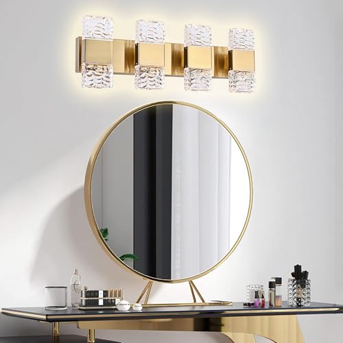 4 Lights Bathroom Vanity Light Fixtures 3000K Warm Lighting