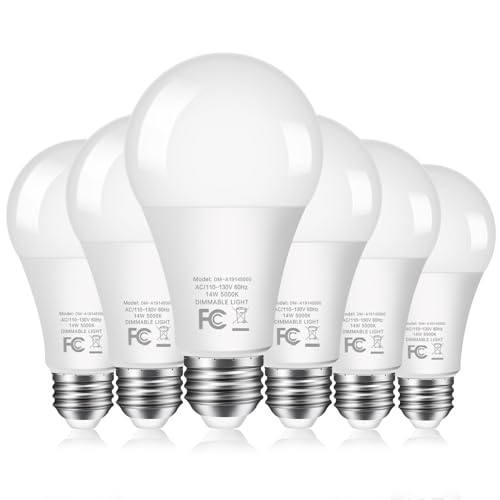 100W Equivalent LED Light Bulbs 5000K Daylight (6 Count)