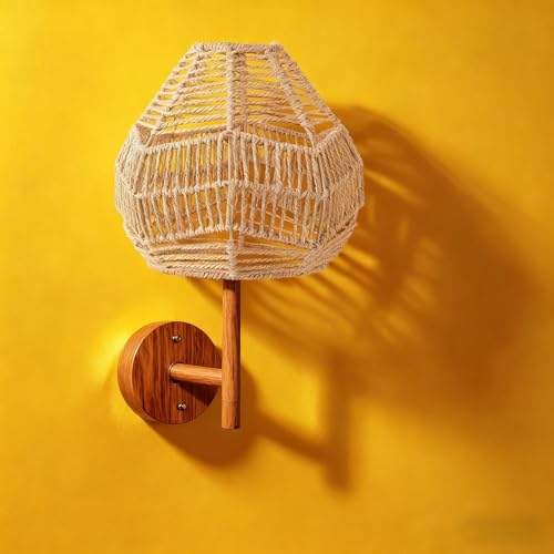 4 Pcs Rattan Lamp Shade Woven Pendant Replacement (4 Count)