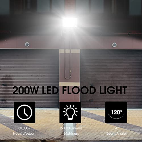 200W LED Flood Light 2 Pack (2 Count)