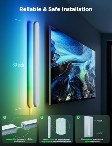 Wall Sconces RGBIC LED Wall Lights (2 Count)