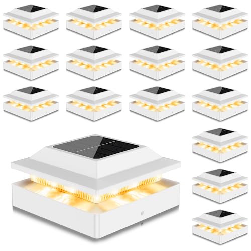 Solar Post Cap Lights for 4x4 Wood (16 Count)