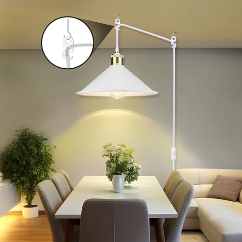 Big White Plug in Pendant Light