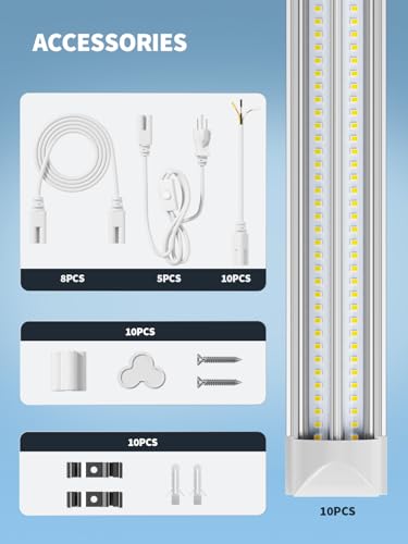 8' Led Shop Lights (10 Count)