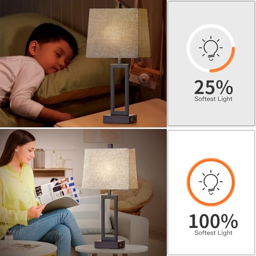 23.5" Touch Control Table Lamps Set of 2 (2 Count)