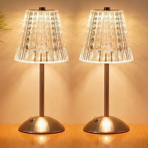 2 Pack Cordless Touch Table Lamp