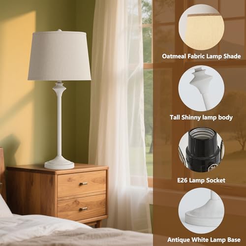 Farmhouse Table Lamps Set of 2 for Living Room (2 Count)