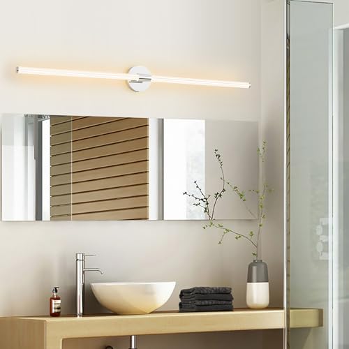 Bathroom Vanity Lights 47" Long LED Vanity Light Bar Chrome