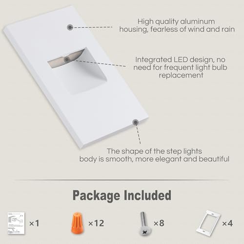 Outdoor Step Lights LED Indoor Stair Lights (4 Count)