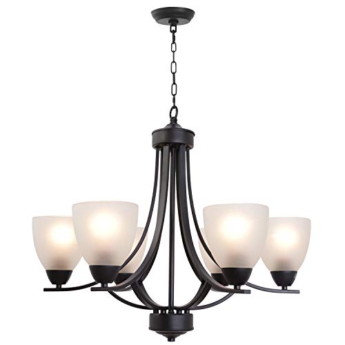 Contemporary Chandeliers 6 Light Black Modern Pendant Light Rustic Vintage Dining Room Lighting Fixtures Hanging