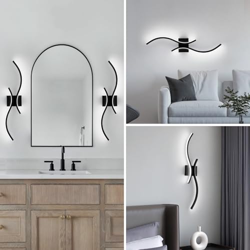 Modern LED Wall Sconce Set of Two