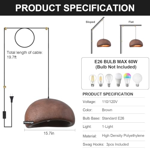 15.7in Plug in Chandelier