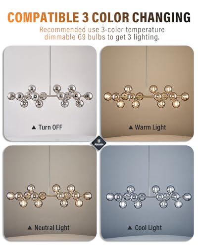 Glass Globe Sputnik Chandelier