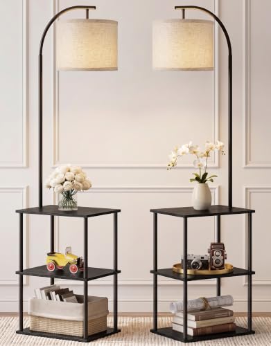 Floor Lamp with Table 2 (Black)