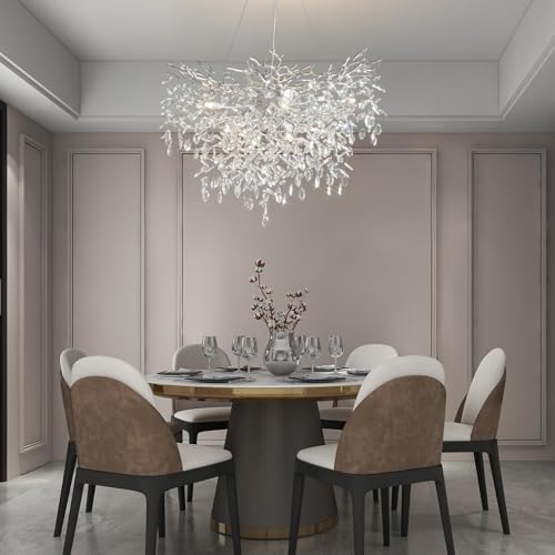 40" Silver Tree Branch Chandelier