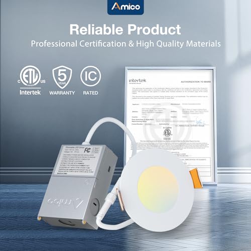 12 Pack 3 Inch LED Recessed Lighting (12 Count)