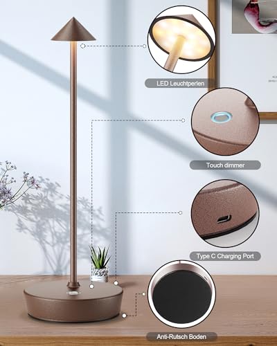 Cordless Table Lamp Rechargeable 6000mAh Battery Outdoor LED Light