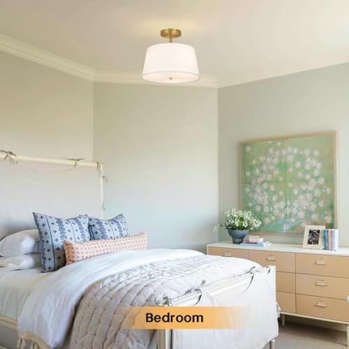 Modern Cone Shaped Semi Flush Mount Ceiling Light Fixture