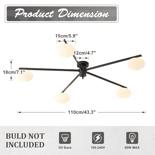 Sputnik Ceiling Light Fixture