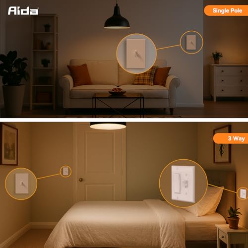 Digital Toggle Dimmer Switch for Dimmable LED (2 Count)