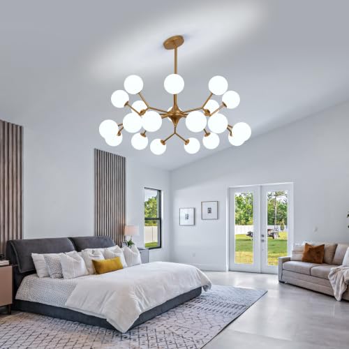 42" Reddish Sand Gold Sputnik Chandelier 20