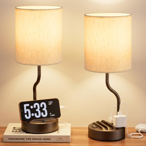 Bedside Lamps for Bedroom Set of 2 (2 Count)