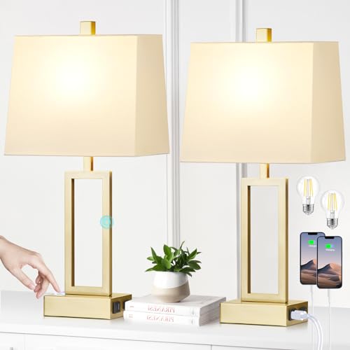 23.5" Touch Control Table Lamps Set of 2 (2 Count)