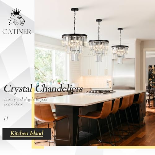 16" Modern Crystal Chandeliers (6 Count)