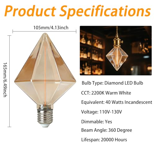 LED Diamond Shaped Light Bulb