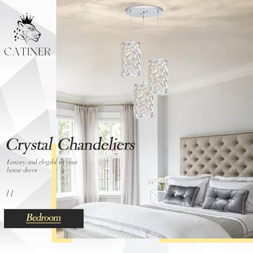 Chrome Crystal Cluster Pendant Light