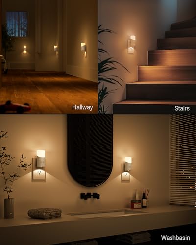 LED Plug in Night Light with 360° Motion Sensor (2 Count)