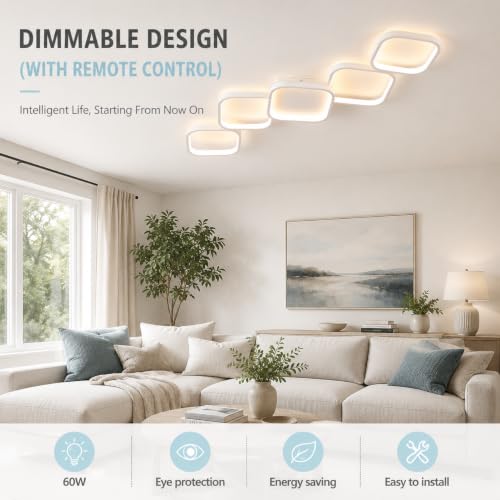 39.37 Inch Modern LED Ceiling Light Fixture